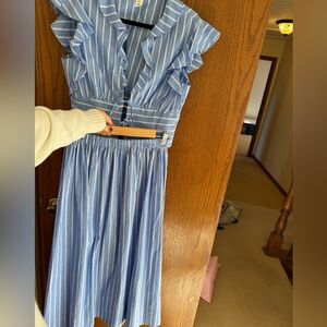 H&M Blue Striped Skirt and Top Set